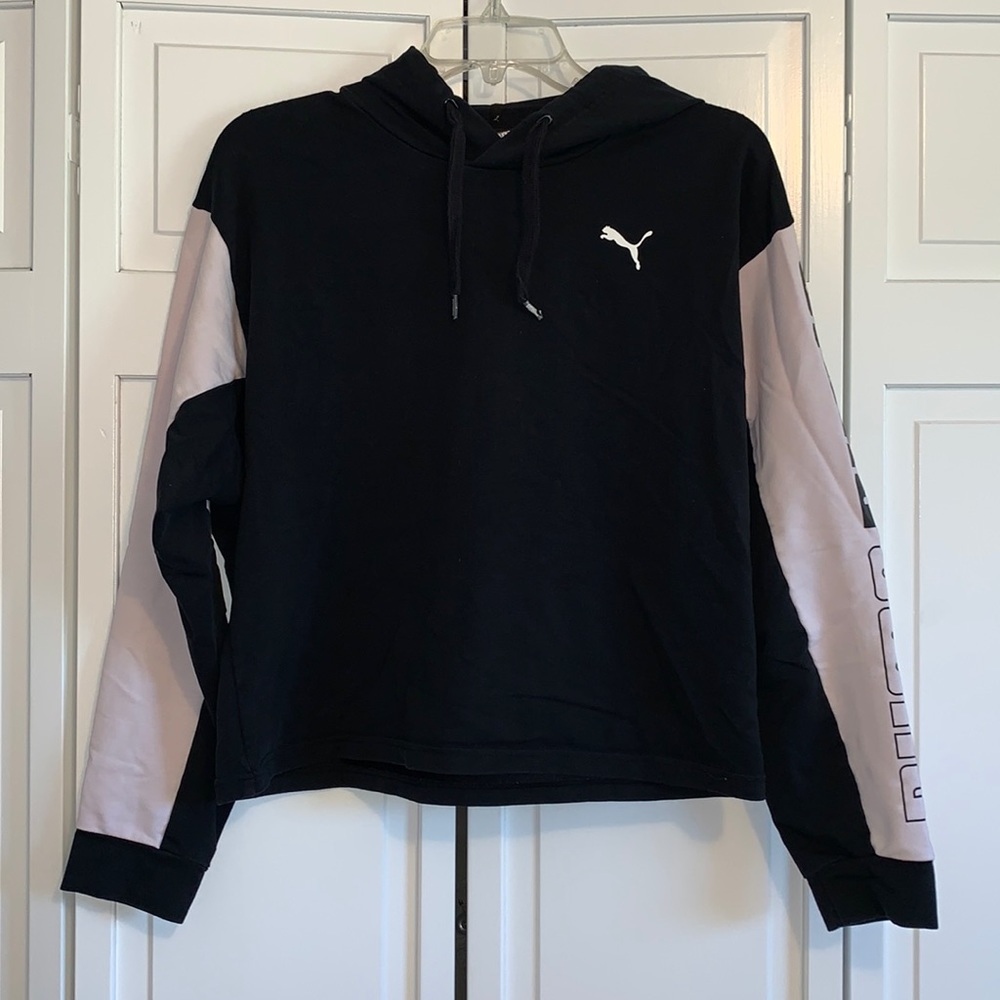 Puma Cropped Hoodie, Size Medium